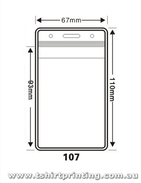 67mmx110mm Clear PVC Card Holder